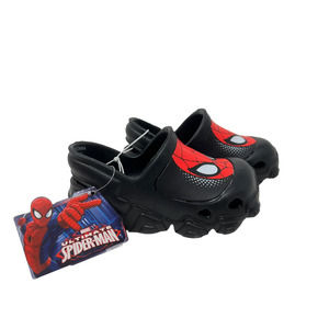 Marvel Ultimate Spider-Man Shoes Child Size 5-6 Black with Red Spider-Man Logo